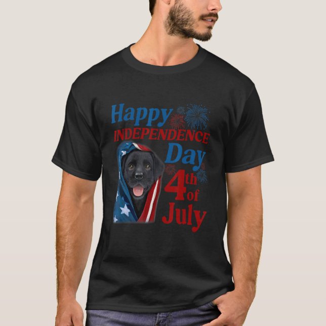 Lycklig 4:e juli Coola Independence day Patriotic T Shirt (Framsida)
