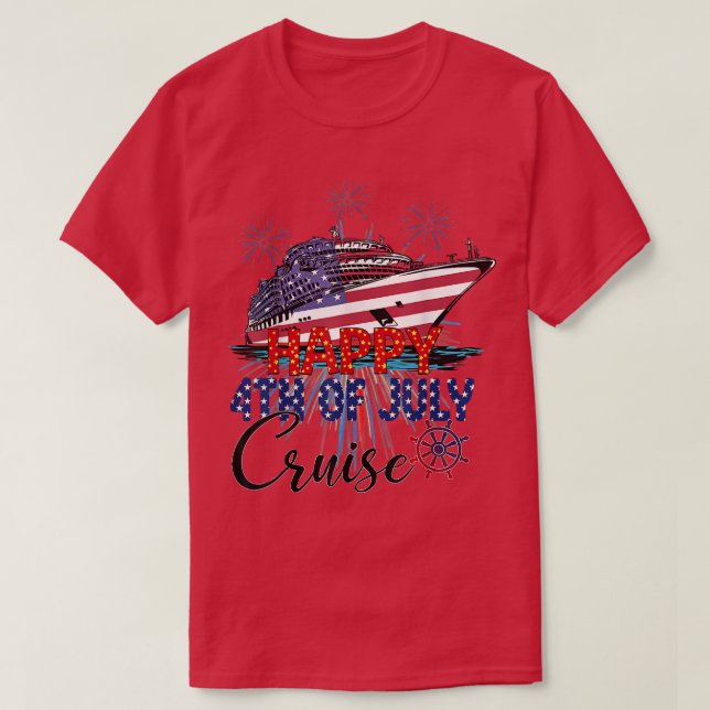 Lycklig 4:e juli: Cruise Squad Matching Group Fami T Shirt (Design framsida)