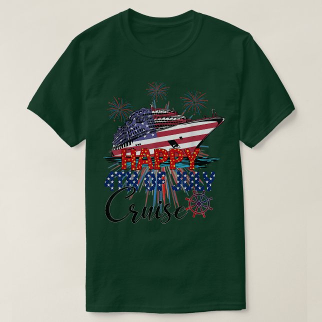 Lycklig 4:e juli: Cruise Squad Matching Group Fami T Shirt (Design framsida)