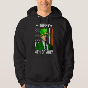 Lycklig 4:e juli, förvirrade Joe Biden St Patr Hoodie