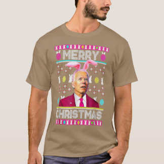 Lycklig 4:e juli: Funny Joe Biden Bära Bunny Ear E T Shirt