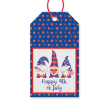 Lycklig 4:e juli Gnomes Rött vitt blått