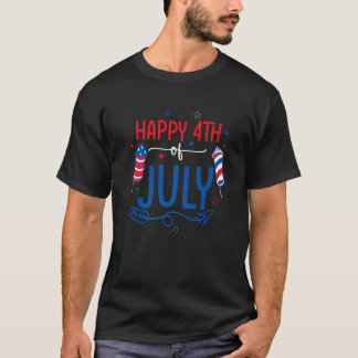 Lycklig 4:e juli: Händelseloggen för den patriotis T Shirt
