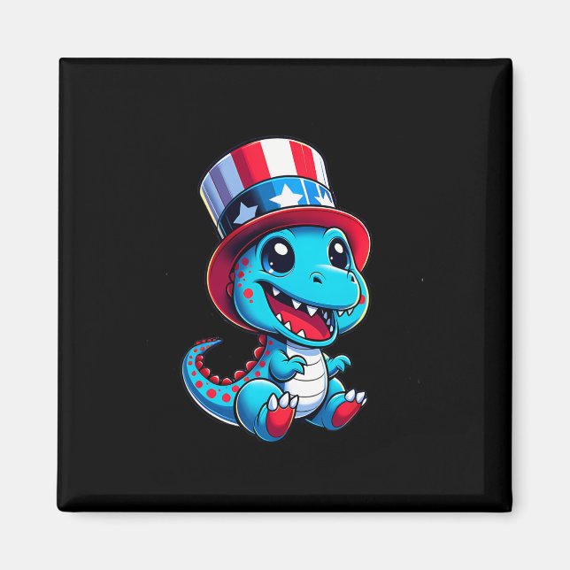 Lycklig 4:e juli Independence day Manar Kvinnobarn Magnet (Framsidan)