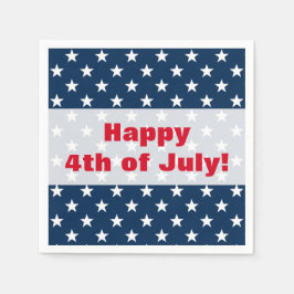 Lycklig 4:e juli Independence day party-blöjor Pappersservett