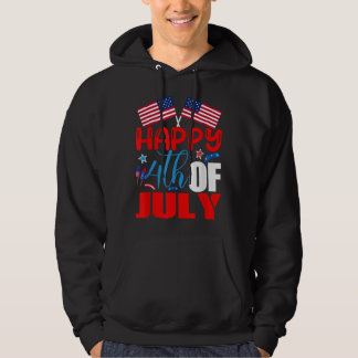 Lycklig 4:e juli Independence day USA amerikanska Hoodie