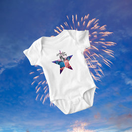 Lycklig 4:e juli: "Låt Frihet Ring" Baby-kostym T Shirt