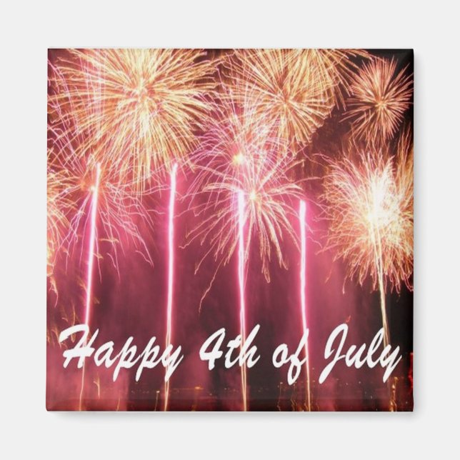 Lycklig 4:e juli Magnet (Framsidan)