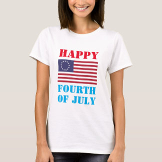 Lycklig 4:e juli Noveltyn Mode T Shirt