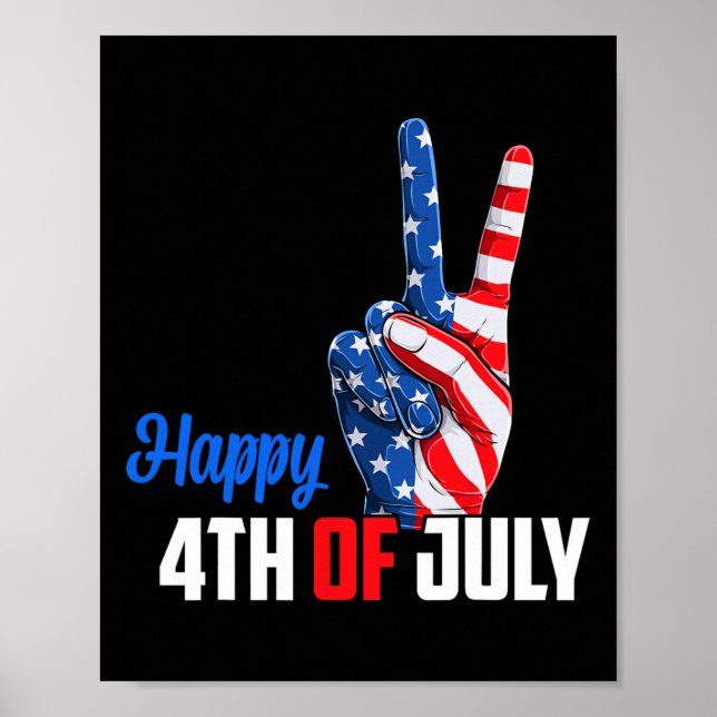 Lycklig 4:e juli: Peace America Independence day P Poster (Framsidan)