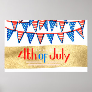 lycklig 4:e juli poster