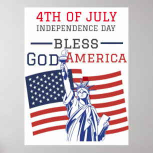 Lycklig 4:e juli Poster Independence day party