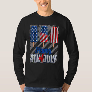 Lycklig 4:e juli: Rött vitt blått amerikansk befol T Shirt