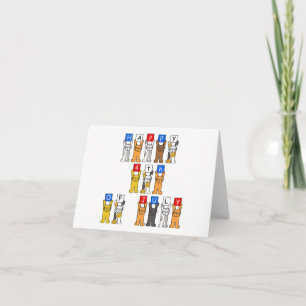 Lycklig 4:e juli-Tecknaden Katter Kort