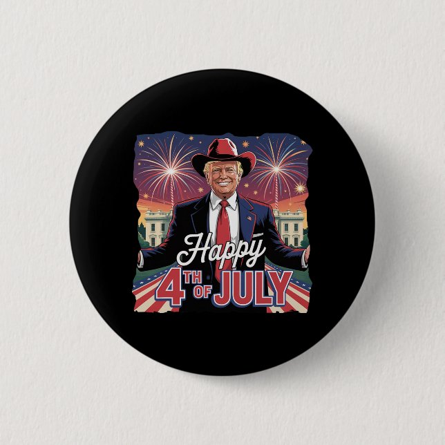 Lycklig 4:e juli-trumpen Independence day Knapp (Framsida)
