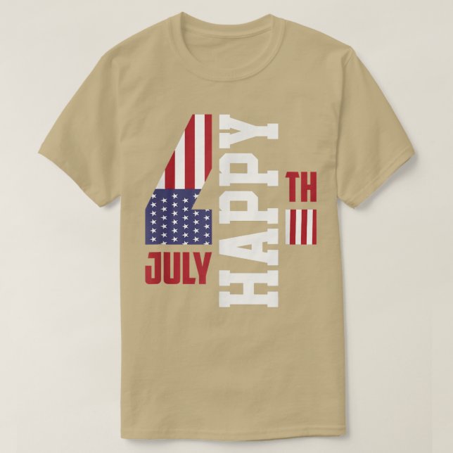 Lycklig 4:e juli USA T Shirt (Design framsida)