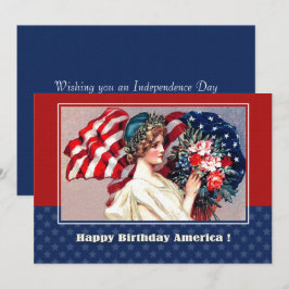 Lycklig 4:e juli-Vintagen Patriotic Design Card Kort