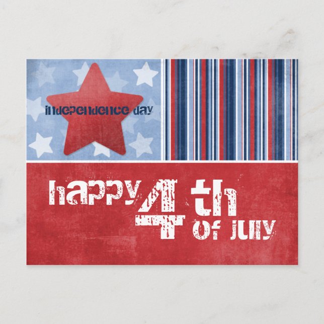 Lycklig 4:e juli-vykort vykort (Framsida)