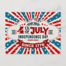 Lycklig 4:e juli-vykort