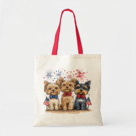 Lycklig 4:e juli Yorkshire Terrier Hundar Tygkasse
