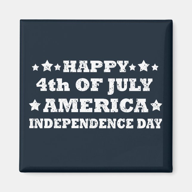 Lycklig 4:e July America Magnet (Framsidan)