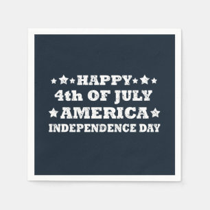 Lycklig 4:e July America Pappersservett