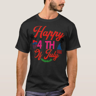lycklig 4:e July america usa T Shirt