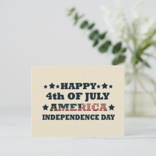 Lycklig 4:e July independence day Amerika Helg Vykort