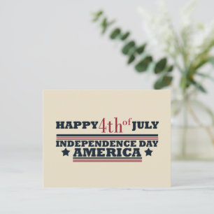 Lycklig 4:e July independence day Amerika Helg Vykort