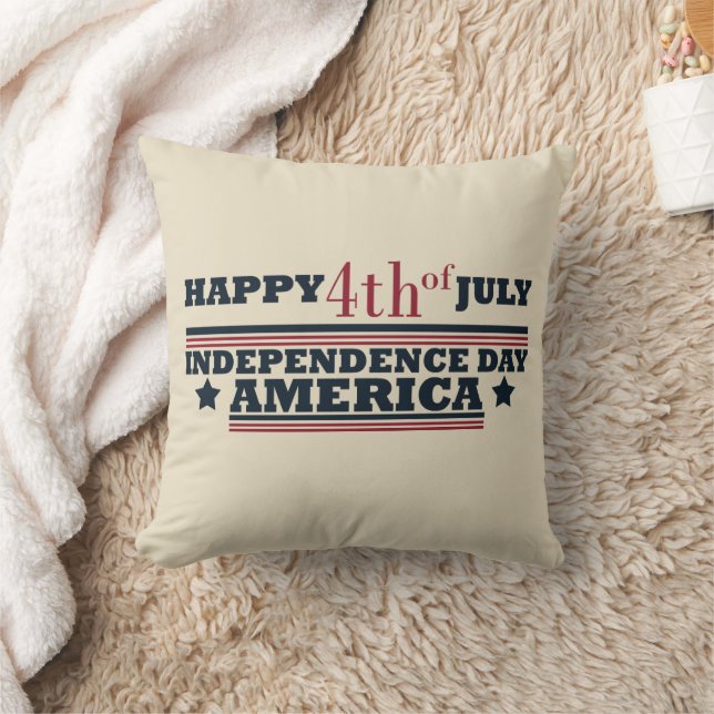 Lycklig 4:e July independence day Amerika Kudde (Filt)