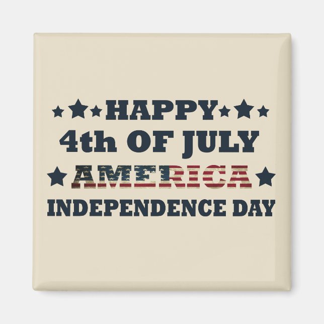 Lycklig 4:e July independence day Amerika Magnet (Framsidan)