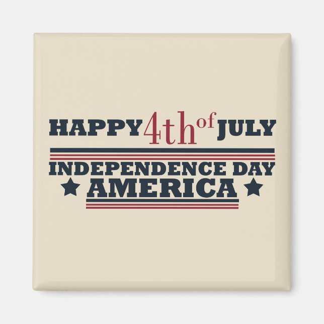Lycklig 4:e July independence day Amerika Magnet (Framsidan)