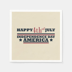 Lycklig 4:e July independence day Amerika Pappersservett