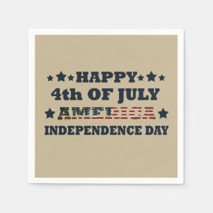 Lycklig 4:e July independence day Amerika Pappersservett
