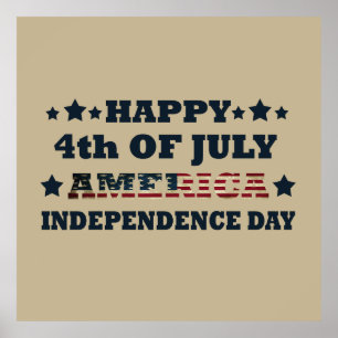 Lycklig 4:e July independence day Amerika Poster