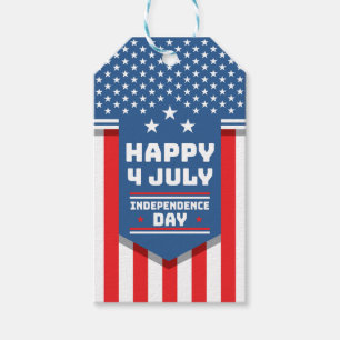 Lycklig 4:e July Independence day i Amerika Presentetikett