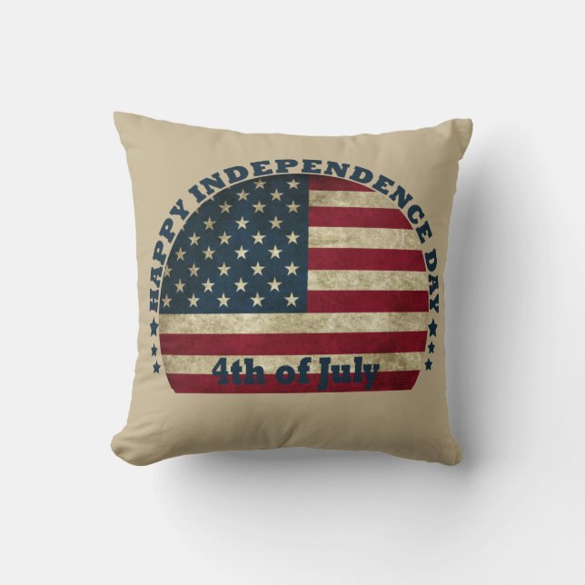 Lycklig 4:e July independence day Kudde (Framsida)