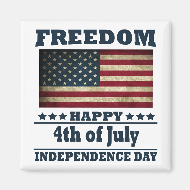 Lycklig 4:e July independence day Magnet (Framsidan)