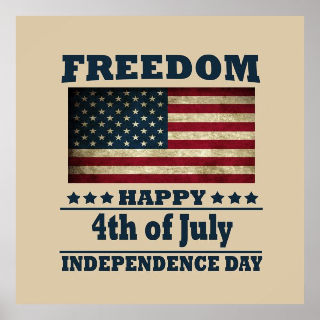 Lycklig 4:e July independence day Poster (Framsidan)