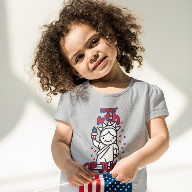 LYCKLIG 4:e JULY INDEPENDENCE DAY T Shirt (Skapare uppladdad)