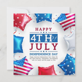 Lycklig 4:e July independence day Tack Kort