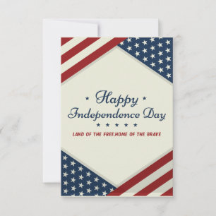 Lycklig 4:e July independence day Tack Kort