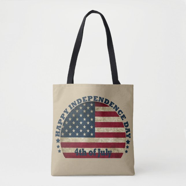 Lycklig 4:e July independence day Tygkasse (Framsida)