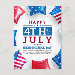 Lycklig 4:e July independence day Vykort