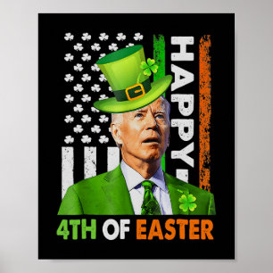 Lycklig 4:e Påsk Funny Joe St patricks day Lepr Poster