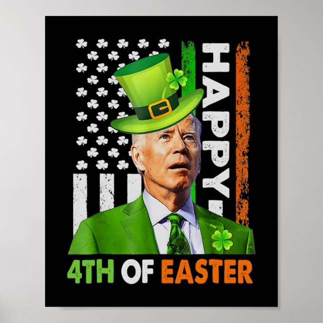 Lycklig 4:e Påsk Funny Joe St patricks day Lepr Poster (Framsidan)