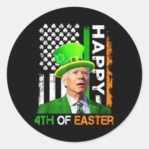 Lycklig 4:e Påsk Joe Biden Us Flagga Women Manar E Runt Klistermärke
