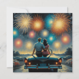 Lycklig 4 juli   1950's par Fireworks Kort
