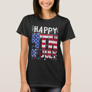 Lycklig 4 juli 2004: Patriotic American US Flagga T Shirt