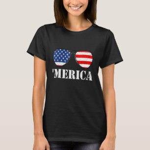 Lycklig 4 juli 2011: "Merica Flagga Sunglasses Pat T Shirt